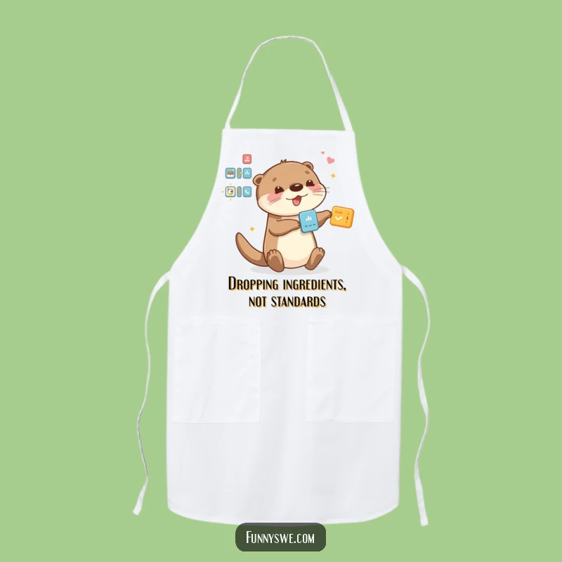 Funny Otter Apron - Chef's Drag and Drop Delight for Kitchen Fun