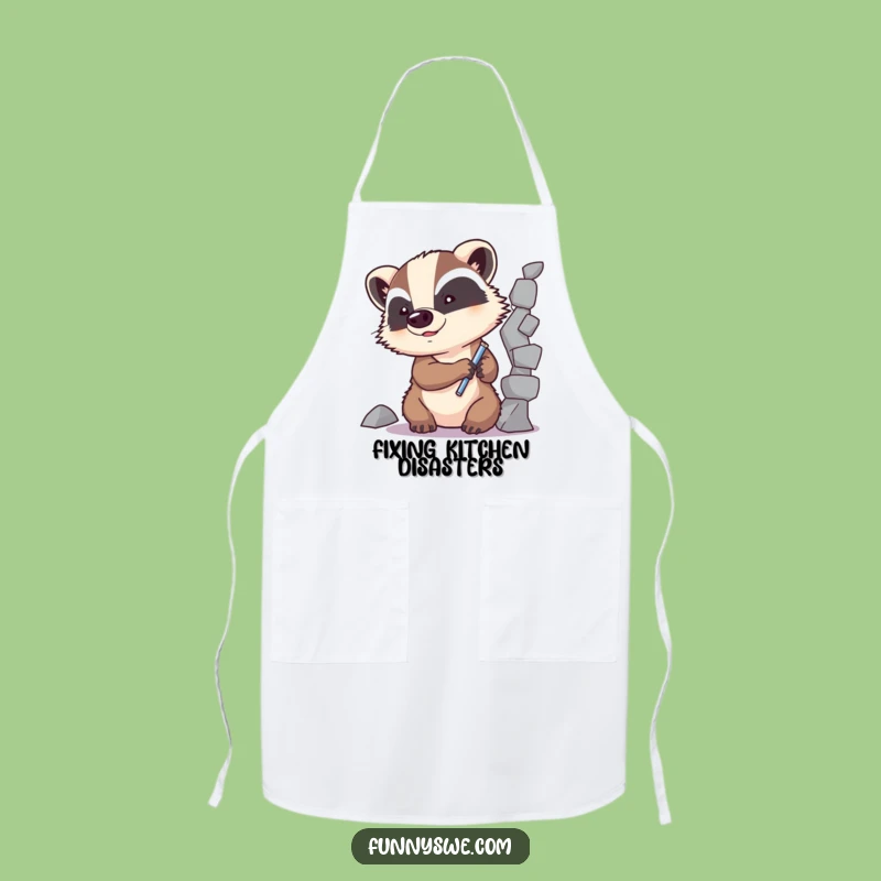 Funny Badger Code Fixer Apron: Cook and Debug with Grit