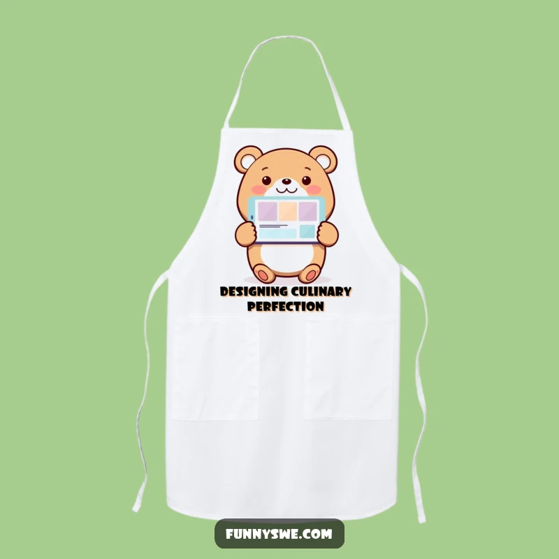Funny Bear Web Designer Apron: Cook and Code with Hilarious Style