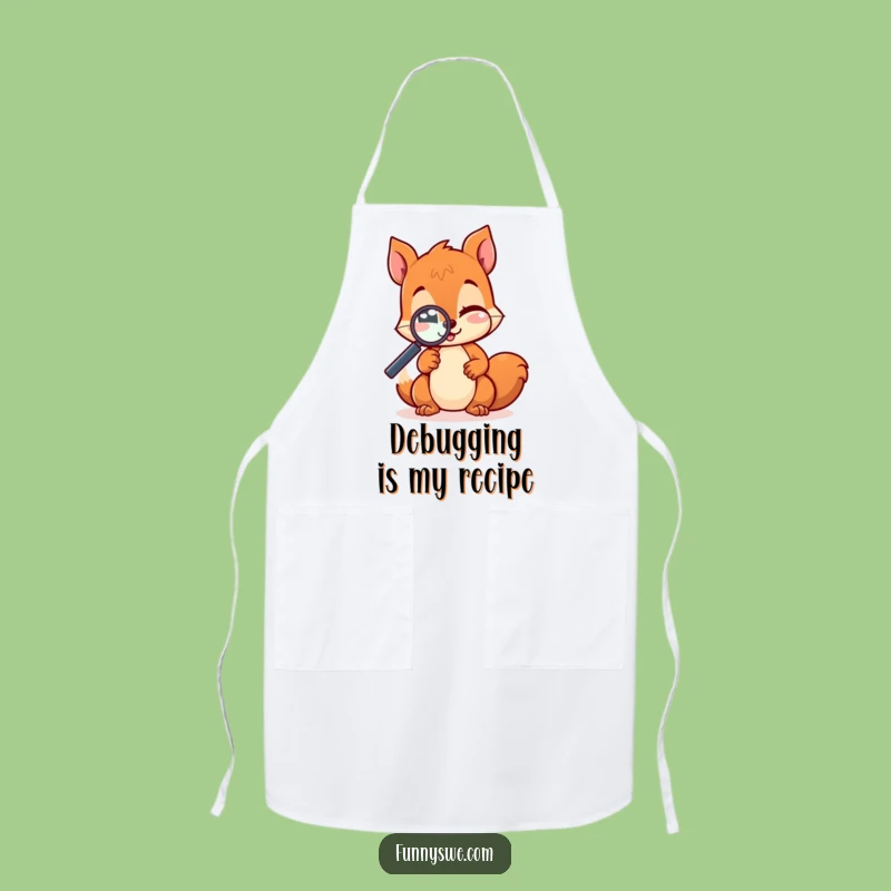 Funny Kawaii Squirrel Chef Apron - Witty Cooking & Coding Gear