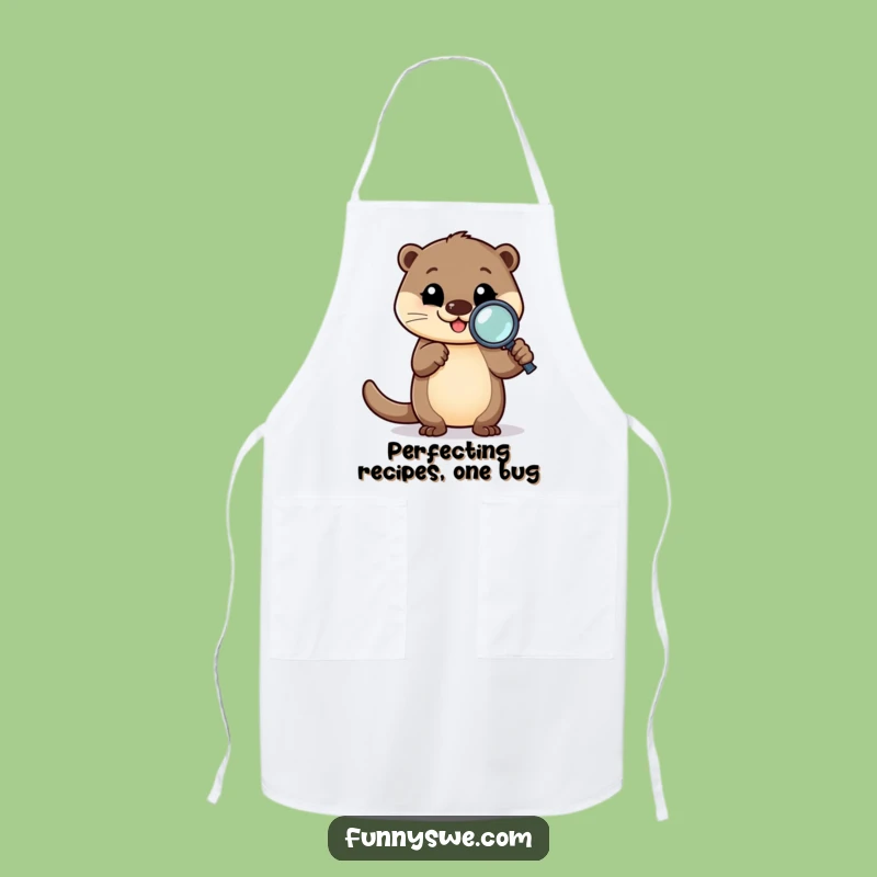 Funny Otter Chef Apron: Happy Otter Helps Debug Your Recipes