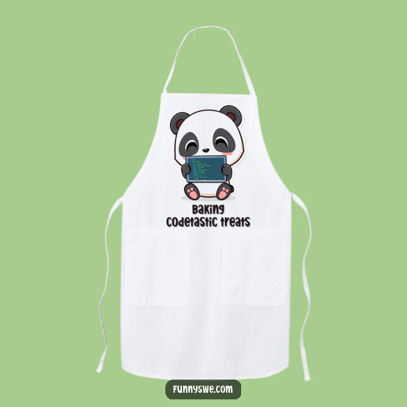 Funny Panda Chef Apron: Playful Panda Helps Code Your Recipes