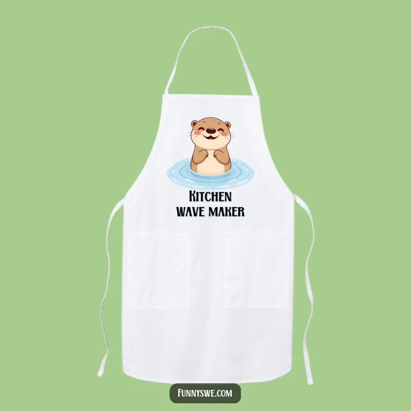 Funny Otter Web Design Apron: Hilarious Kitchen Wear for Smooth Chefs