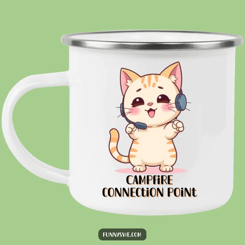 Adventure Funny Cat Camping Mug: Game On Outdoors with Feline Flair, Ideal Funny Gift