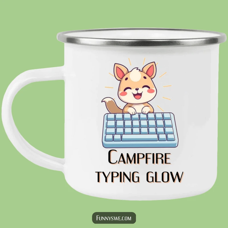 Funny Radiant Keyboard Animal Camping Mug - Brighten Adventures