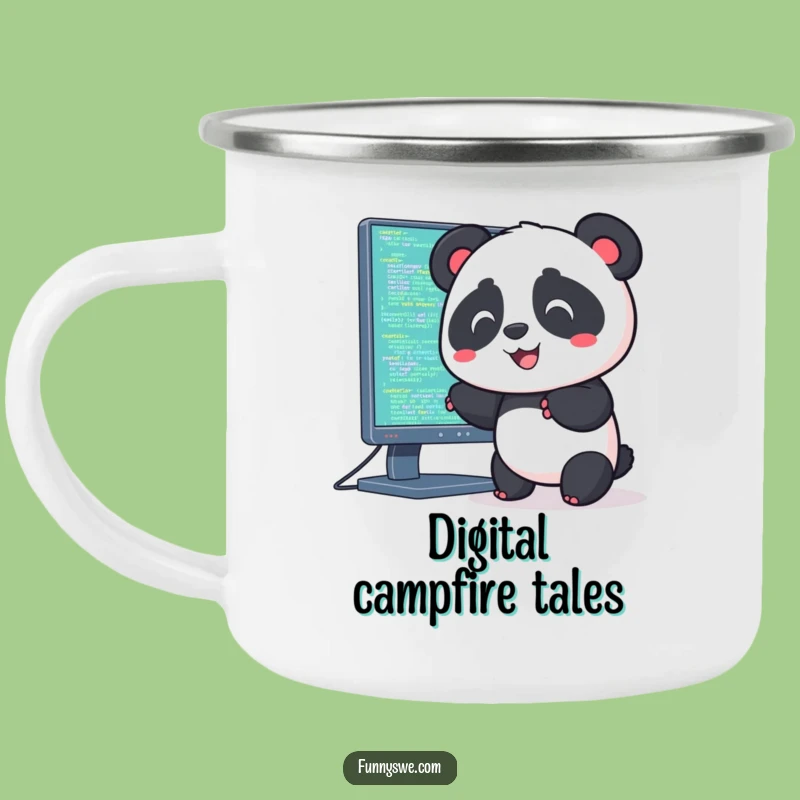 Funny Kawaii Panda Coding Camping Mug: Tech Adventures Fuel