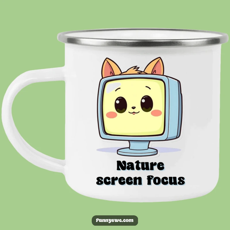 Funny Curious Animal Monitor Camping Mug - Explore with Wonder