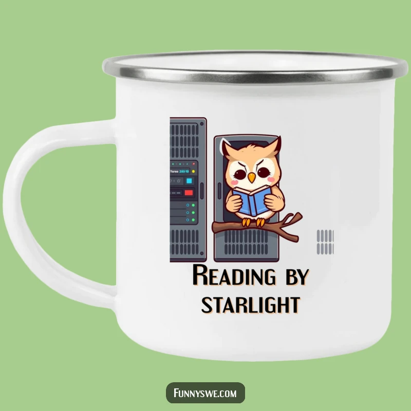 Funny Owl Server Camping Mug: Kawaii Owl Tech Humor, Durable for Wise Adventures