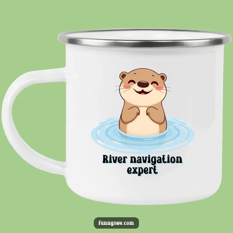 Funny Otter Web Design Camping Mug: Hilarious Outdoor Tech Gear