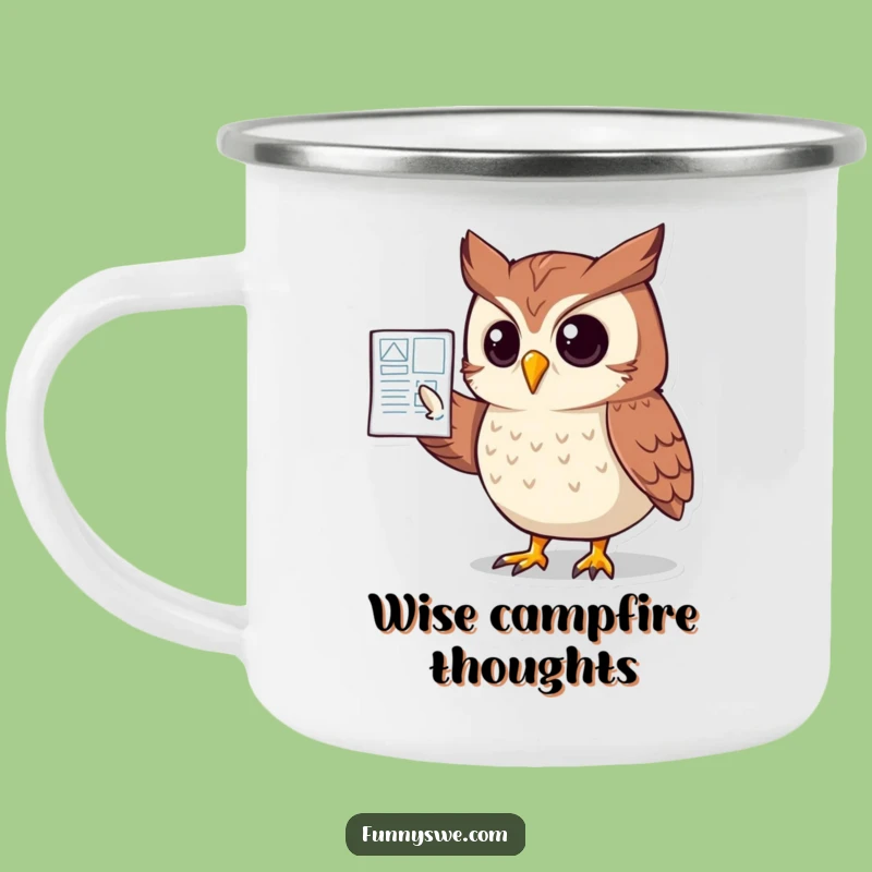 Funny Owl Website Blueprint Camping Mug: Vision for the Wild