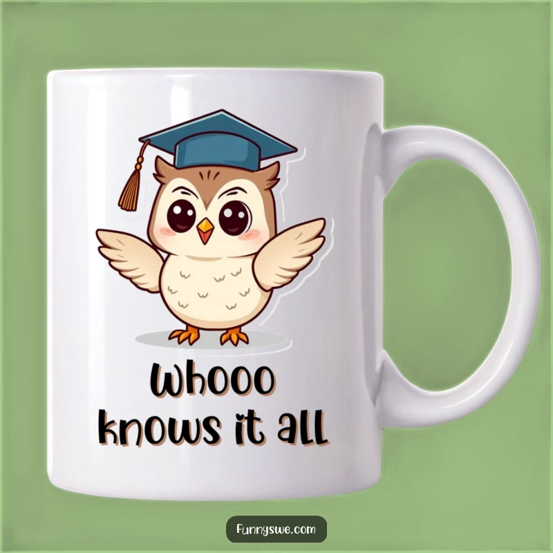 Funny Owl Graduation Mug: Wise Presenter Owl for Grads, Perfect Funny Gift