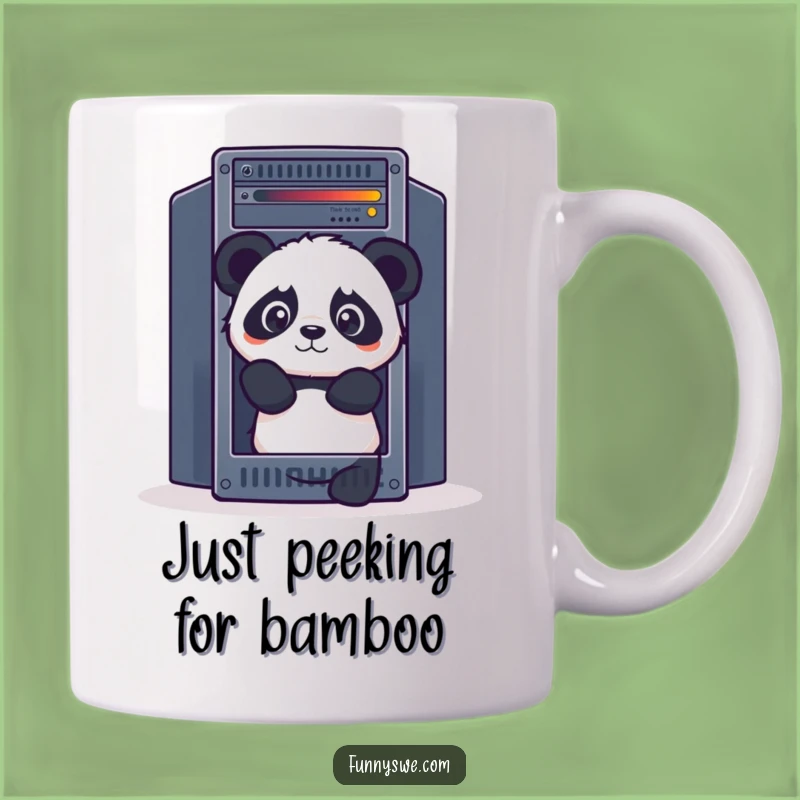 Funny Panda Server Rack Mug - Perfect IT Gift for Tech Professionals