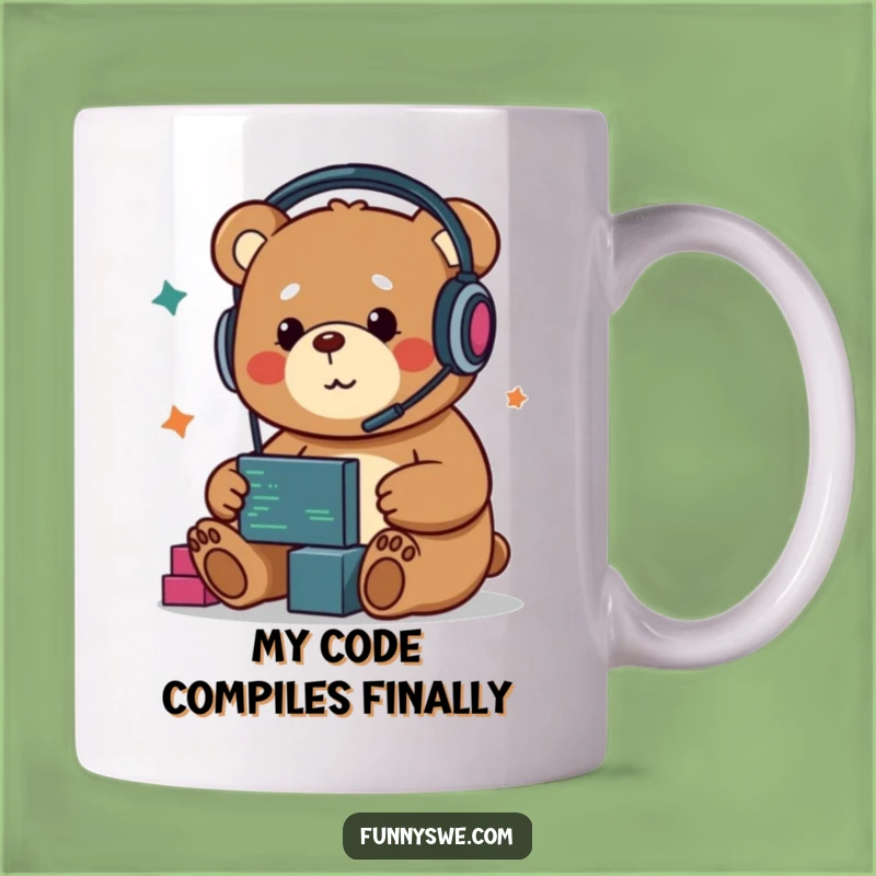 Funny Kawaii Bear Developer Mug: A Coding Hero Gifts for Tech Enthusiasts