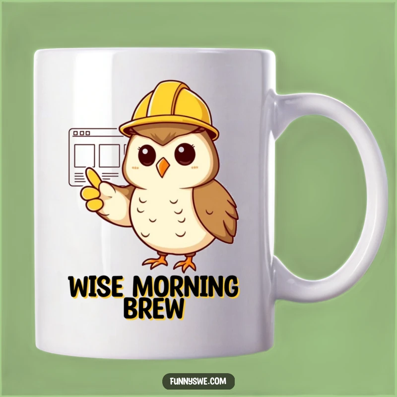 Funny Owl Project Manager Mug - Wise Web Design Gift Idea
