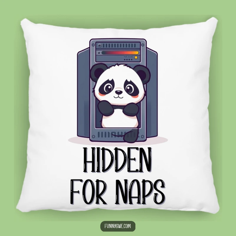Funny Panda Pillow - Comfy Server Rack Decor for Tech Lovers