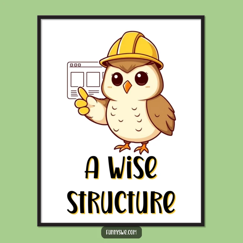 Funny Owl Project Manager Digital Art - Instant Strategic Decor