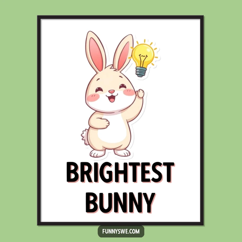 Funny Bunny Inspiration Digital Print: Instant Humorous Art