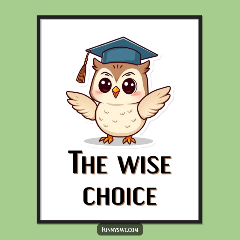 Digital Funny Owl Graduation Art: Instant Academic Charm for Your Walls, The Ultimate DIY Funny Gift