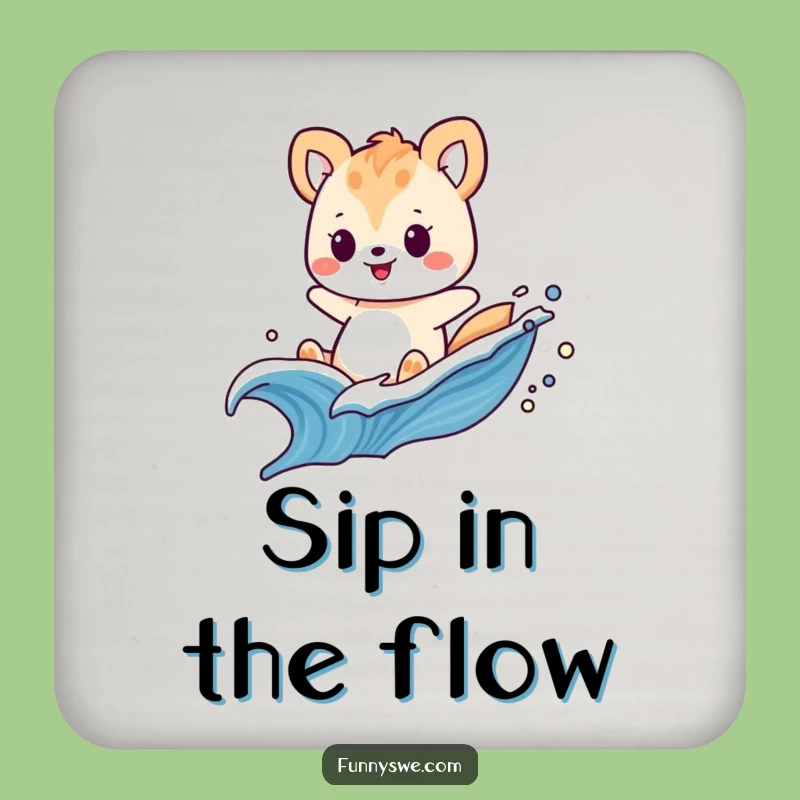 Funny Animal Code Wave Coaster - Protect Surfaces with Digital Style