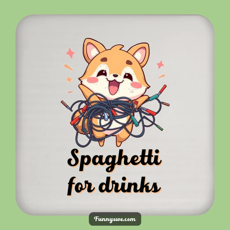 Funny Energetic Animal Wires Coaster - Protect Surfaces with Chaos