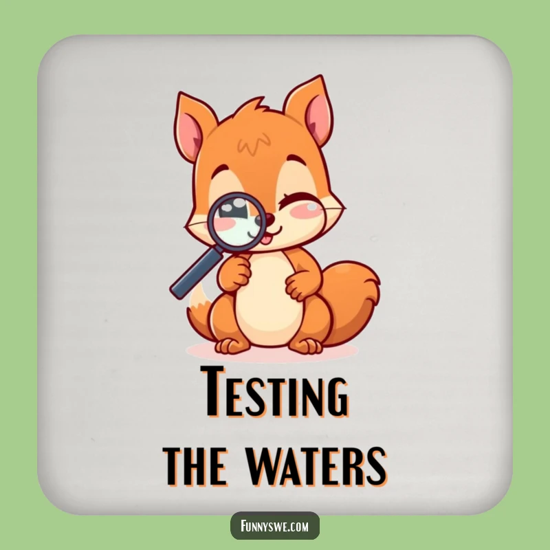 Funny Kawaii Squirrel Coaster Set - Protect Surfaces with Tech Humor