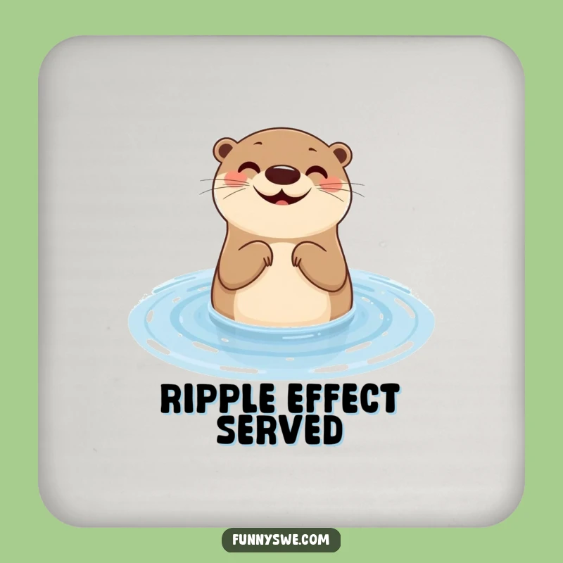 Funny Otter Web Design Drink Coaster: Hilarious Protection for Surfaces