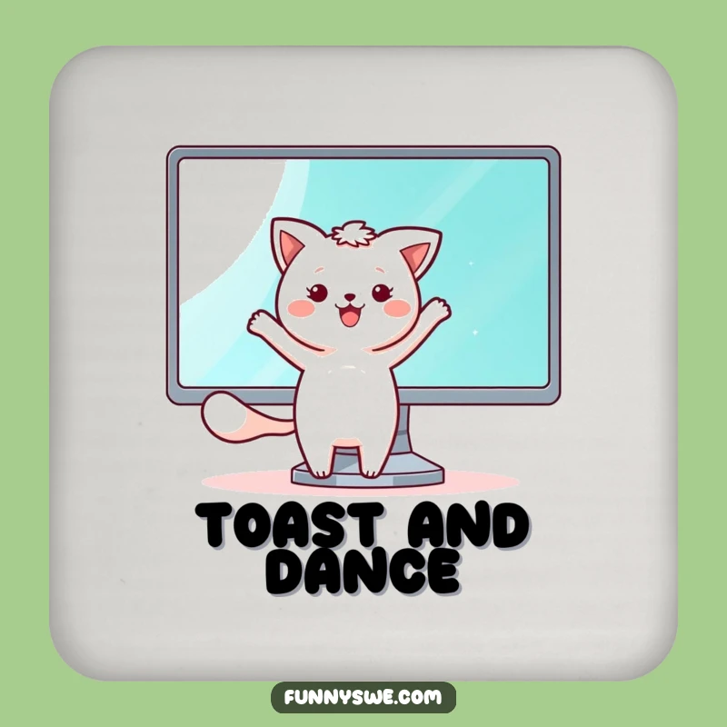 Funny Kawaii Tech Dancer Coaster - Hilarious Protector for Drinks Gift