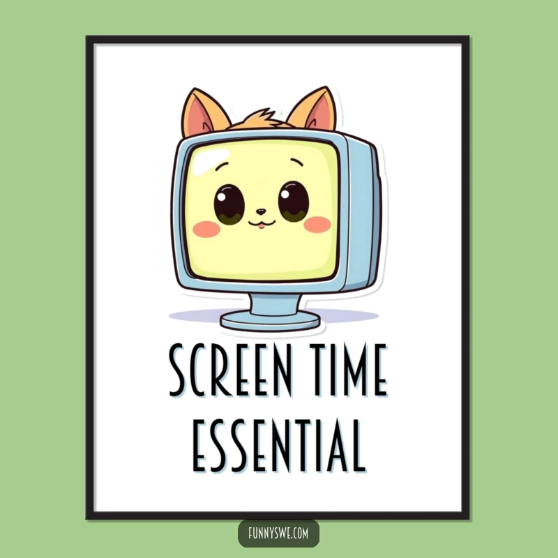 Funny Curious Animal Monitor Poster - Intriguing Wall Art