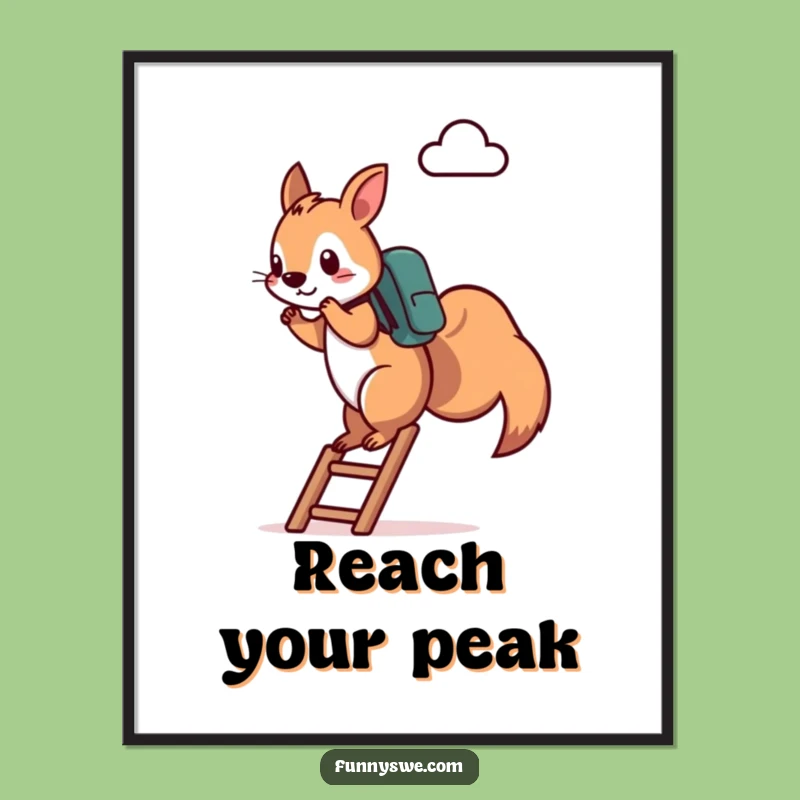 Motivational Funny Squirrel Tech Poster: Decorate with Ambitious Dreams, Perfect Funny Gift