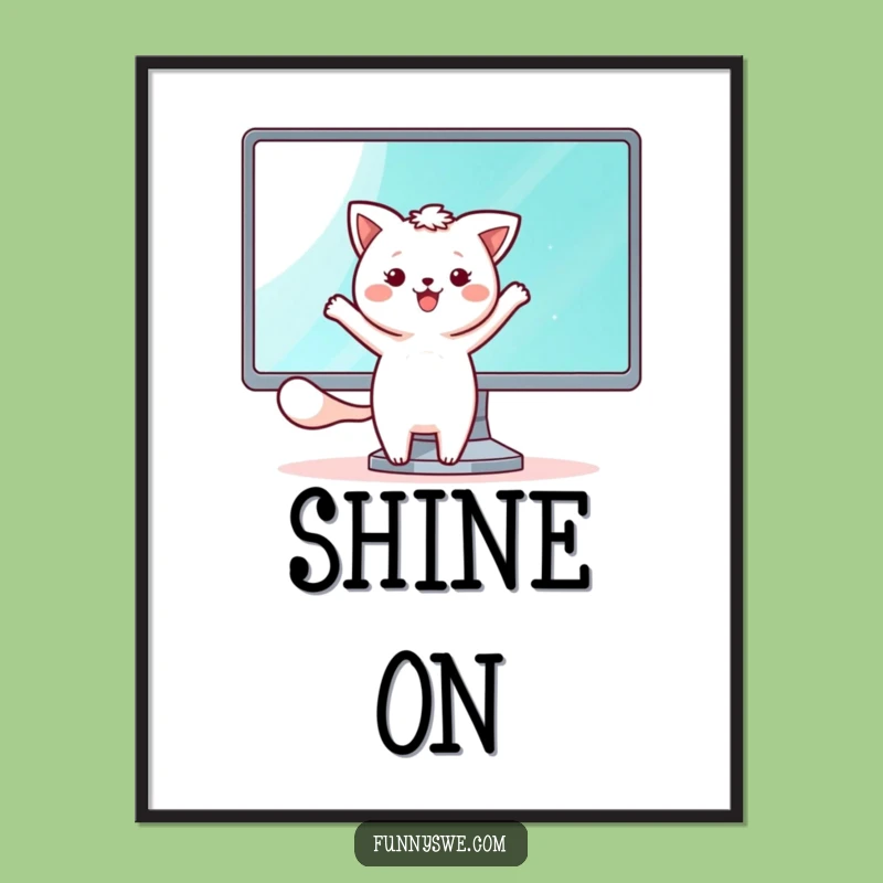 Funny Kawaii Tech Dancer Poster - Hilarious Digital Wall Art & Gift