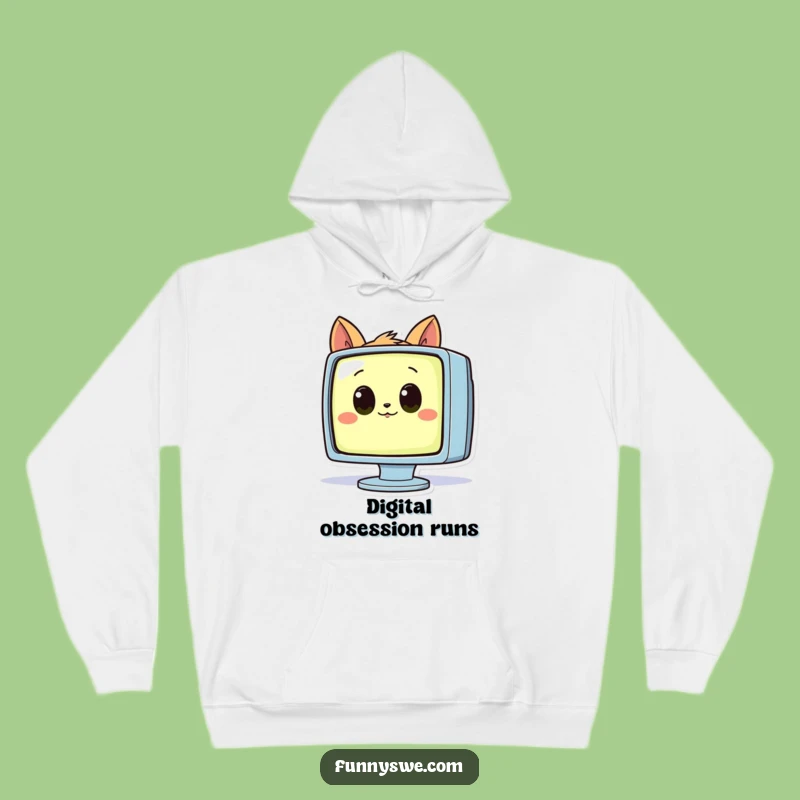 Funny Curious Animal Monitor Hoodie - Cozy & Intriguing Comfort