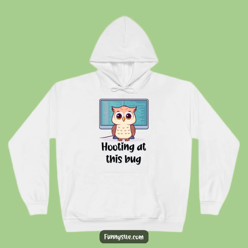 Funny Owl Coder Hoodie: Stay Cozy and Wise with Night-Time Tech Humor!
