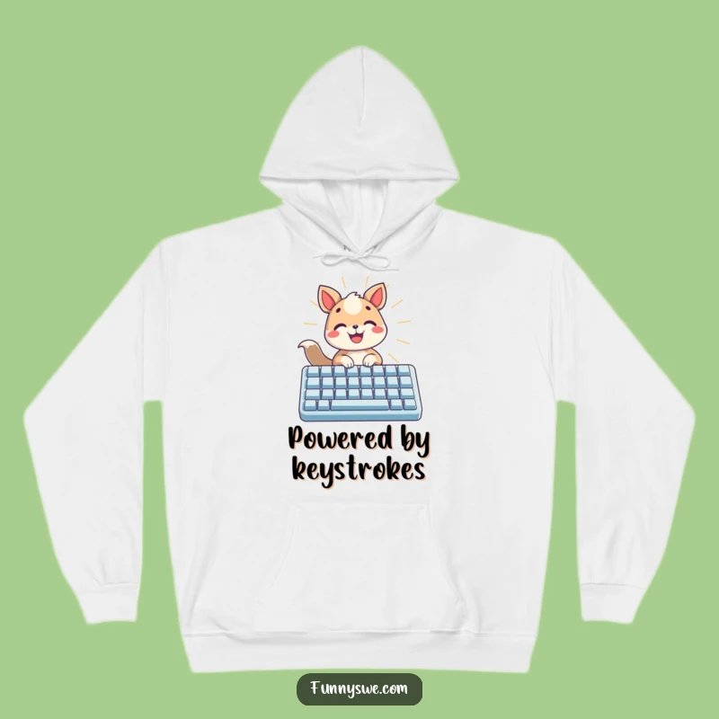 Funny Cheerful Keyboard Animal Hoodie - Cozy & Radiant Comfort