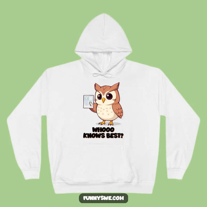 Cozy Funny Owl Website Blueprint Hoodie: Smart Design Apparel