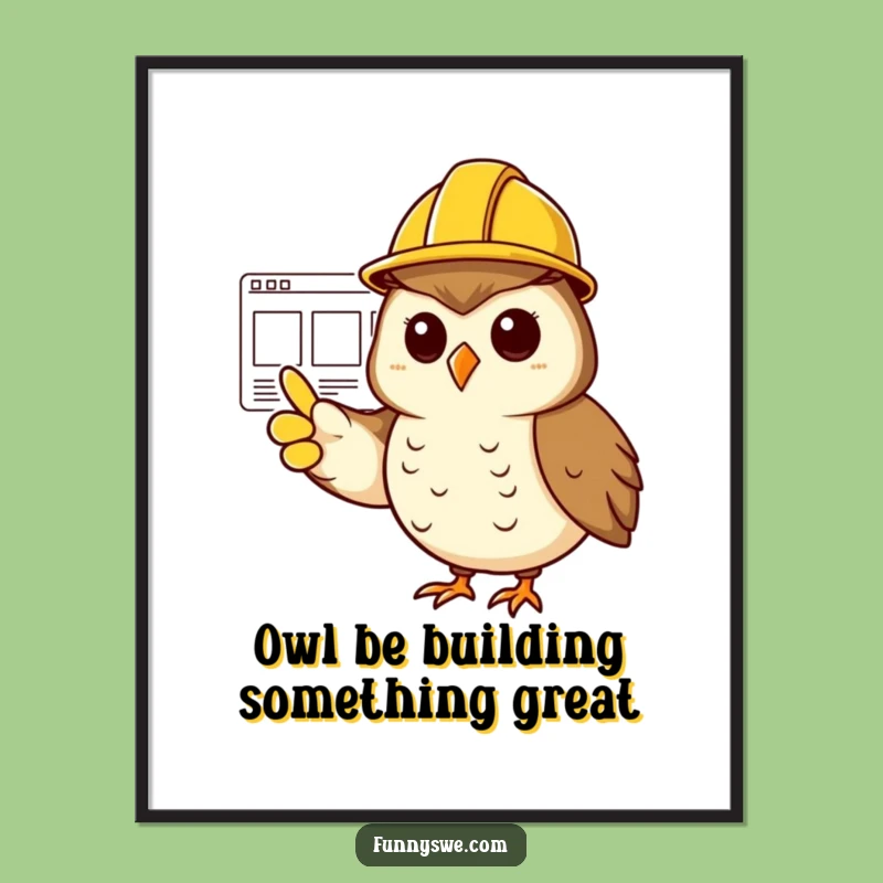 Free Printable Wall Art: Owl Project Manager Wireframe Downloadable Home Decor
