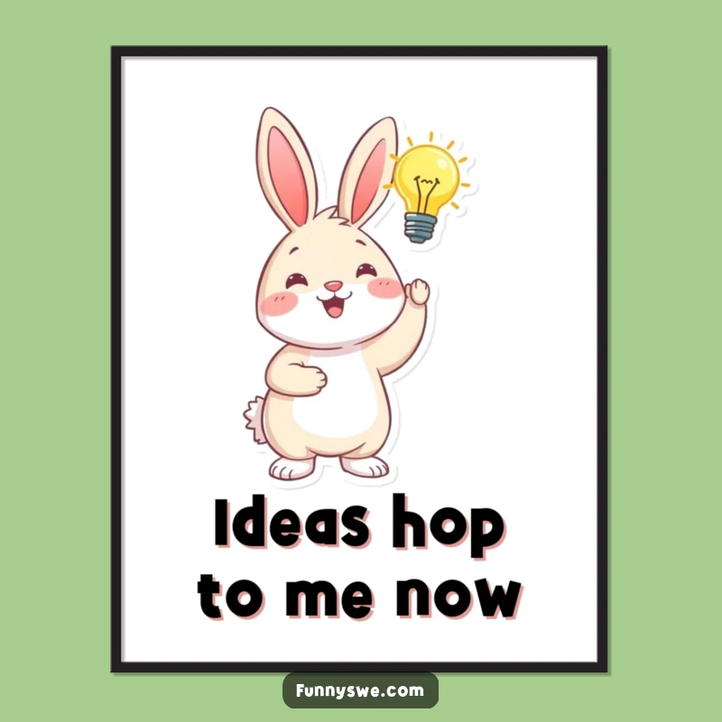 Funny Free Printable Bunny Wall Art: Inspired Idea Downloadable Art Print