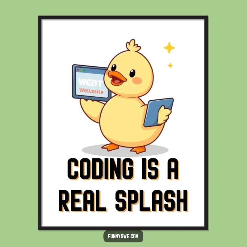 Funny Free Printable Wall Art Kawaii Duck Website Creation Chirp Downloadable Decor