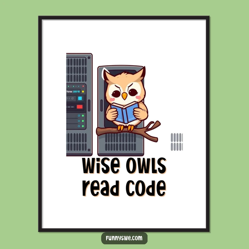 Funny Free Printable Wall Art: Owl's Server Wisdom - Bookish Decor!