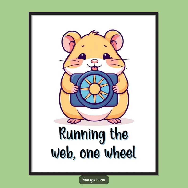 Free Printable Hamster Website Art: Hilarious Downloadable Gift for Techies!