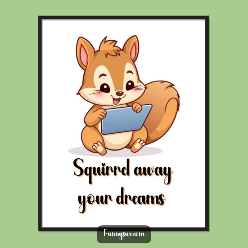 Free Printable Wall Art: Squirrel Web Designer - Funny Tech Home Decor!