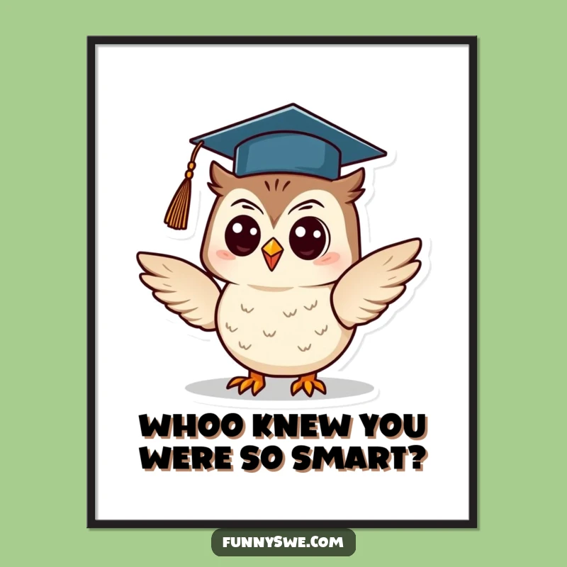 Free Printable Owl Graduation Wall Art - Funny Downloadable Decor for Studies