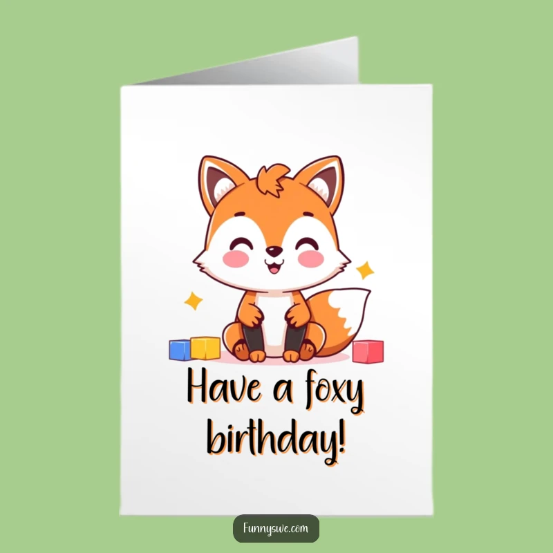 Free Printable Birthday Card: Fox Builds Website, Fun Coder Greeting, Downloadable Gift