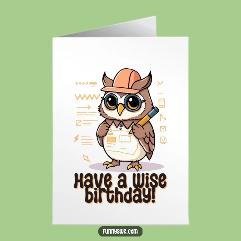 Free Printable Birthday Card: Owl Architect's Website Birthday Design!