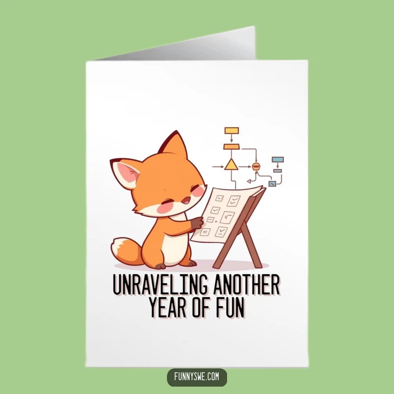 Free Printable Funny Fox Birthday Card: Clever Downloadable Gift for Thinkers!