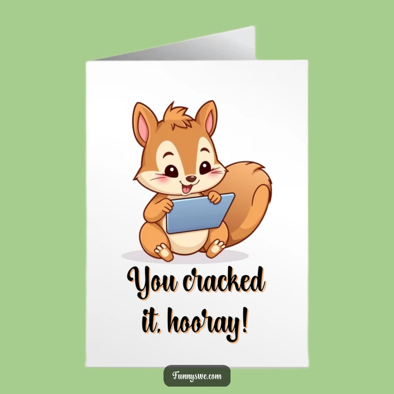 Free Printable Congrats Card: Squirrel Web Designer - Celebrate Digital Success!
