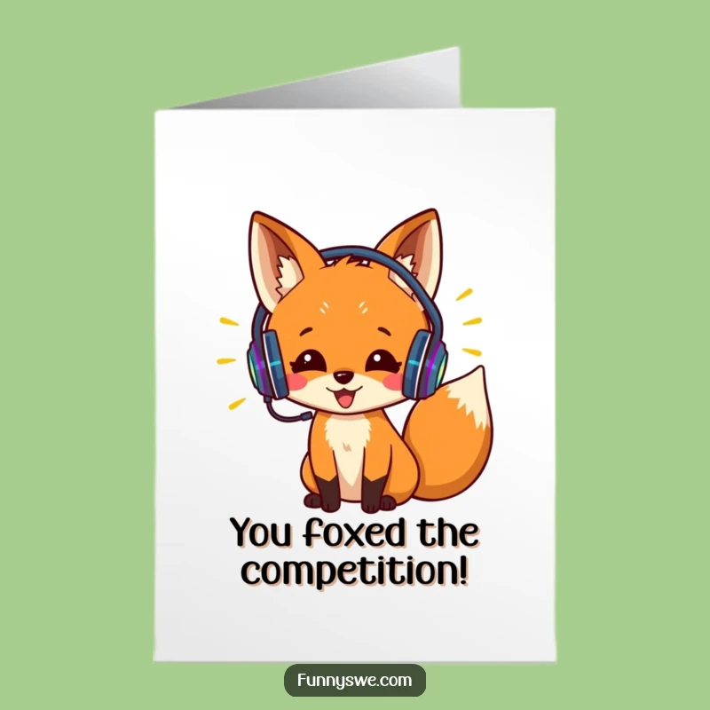 Free Printable Funny Congratulations Card: Fox Coder Downloadable Gift