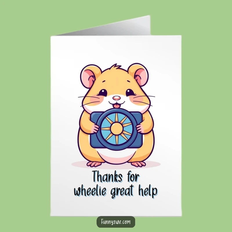 Free Printable Funny Hamster Thanks Card: Techy Downloadable Gift of Thanks!