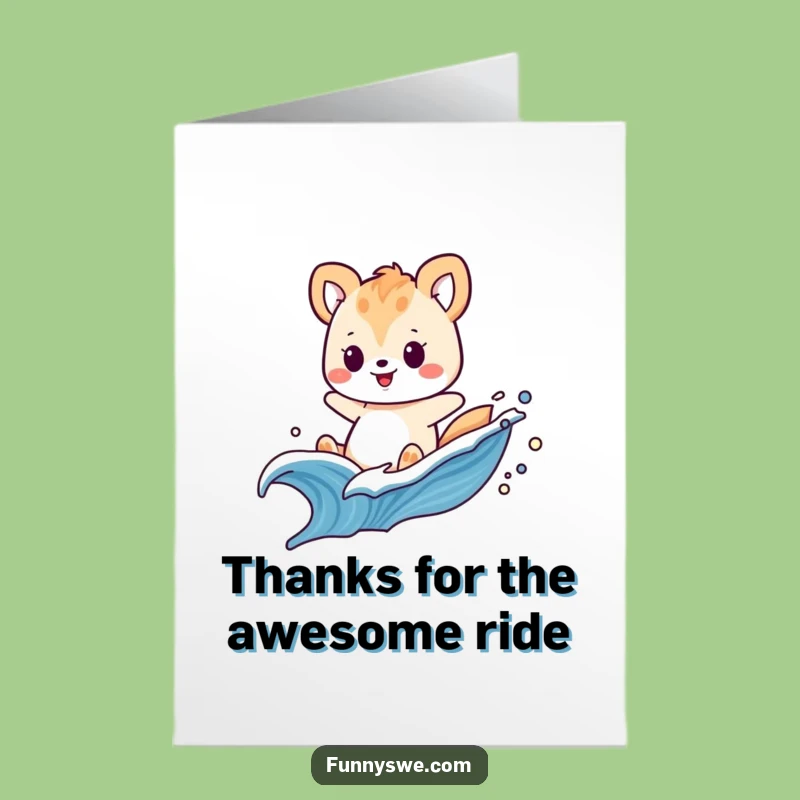 Free Printable Thank You Card: Coding Wave Rider, Tech Journey Print at Home