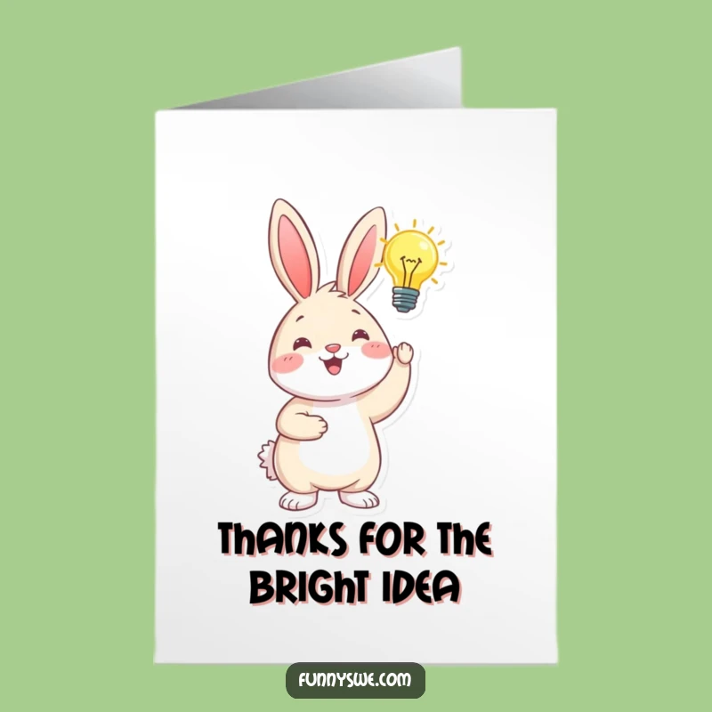 Free Printable Funny Bunny Thank You Card: Inspired Idea Downloadable Greeting