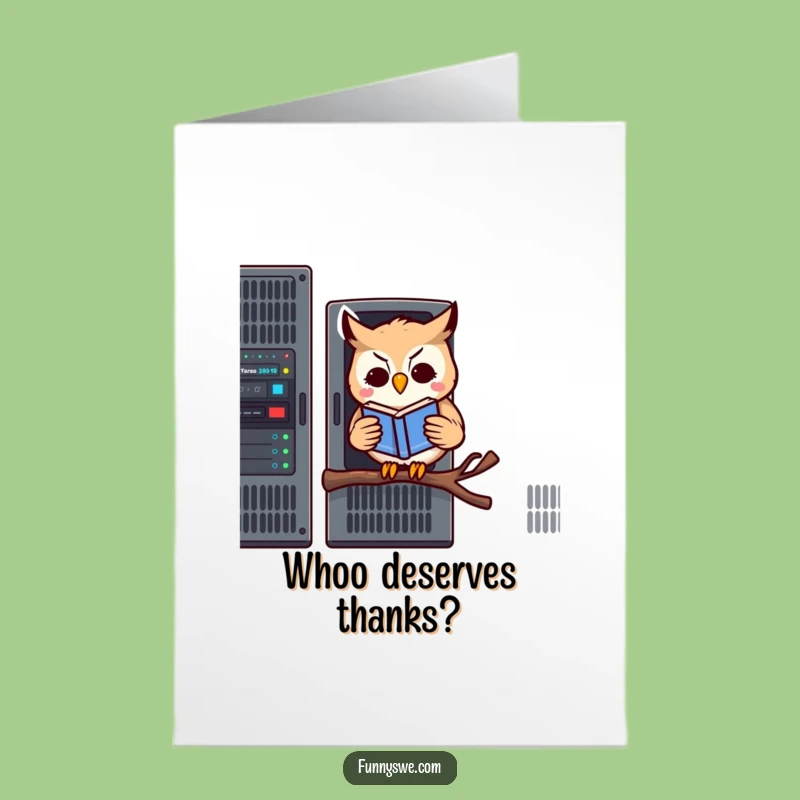 Thoughtful Free Printable Thank You Card: Owl's Tech Insight - Downloadable!
